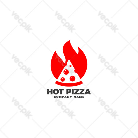 Hot Pizza Logo Template