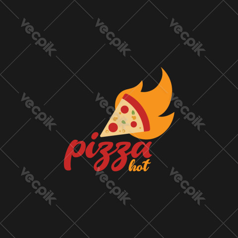 Pizza Hot Logo Template