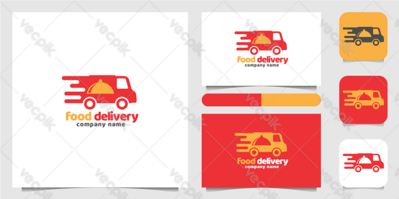 Restaurant Food Delivery Logo Design Vector Template