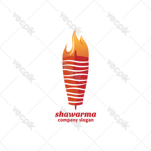 Shawarma logo doner kebab template